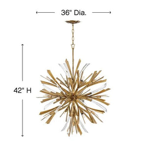 Bergamots 13 Lights Chandelier 36"D - view 2