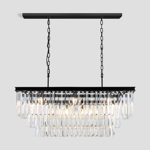 Falria 3-Tier Crystal Rectangular Chandelier, three-tier - view 8