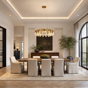 Brass Halo Chandelier
