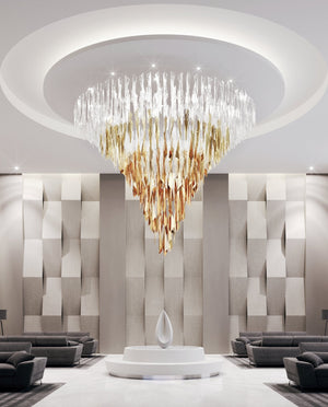 Galaxy Breeze Meteor Shower Crystal Spiral Chandelier - view 4