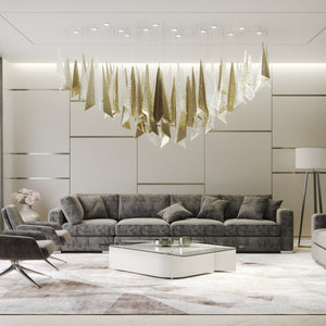 Galaxy Breeze Meteor Shower Crystal Spiral Chandelier - view 2