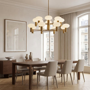 Broad Two-Layer Round Chandelier - view 10