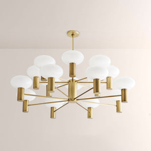Broad Two-Layer Round Chandelier - view 7