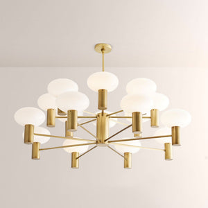 Broad Two-Layer Round Chandelier - view 8
