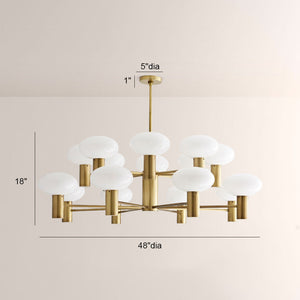 Broad Two-Layer Round Chandelier - view 9