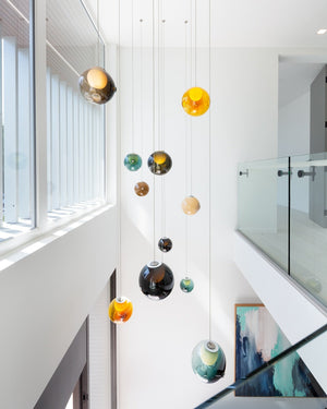 Post Modern Gradient Colorful Ball Pendant Chandelier - view 3