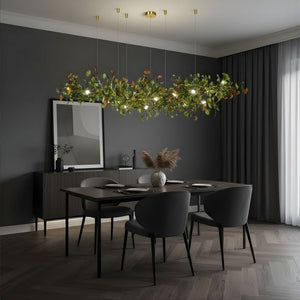 Collar Branch Glass Leaf Linear Chandelier - view 4