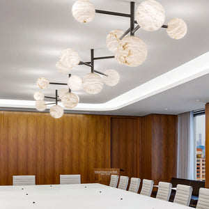Alabaster Sphere Modern Artistic Chandelier Light - view 2