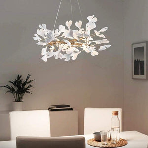 Ceramic Ginkgo Round ChandelierD, in gold - view 5