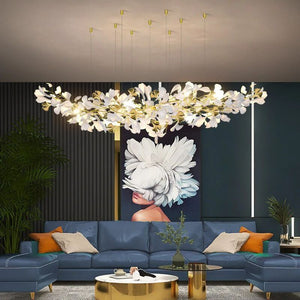 Ceramic Ginkgo Branch Chandelier Light - view 15