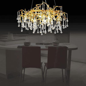 Doris Crystal Round Branch Chandelier 23.5"D Gold - view 4
