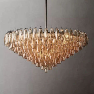 Galaxy Smoke Glass Tiered Round Chandelier 47" - view 2