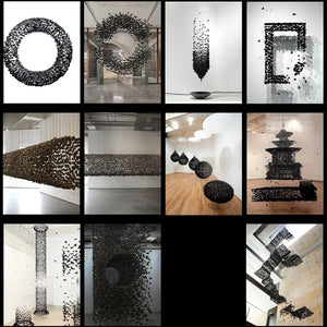 Charcoal Cascade Pixel Chandelier - view 26