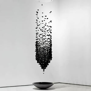 The Charcoal Halo LED Stone Crystal Chandelier - view 12