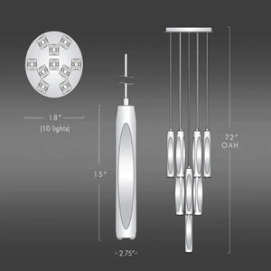 Chapt Crystal 10-Light Round Chandelier, K9 crystal in bronze - view 8