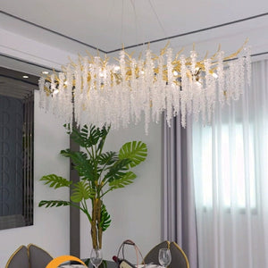 Elegant Crystal Icicle Chandelier in Branch Style for Dining Table Use - view 27