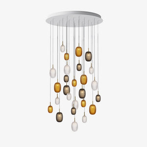 Galaxy Chromatic Gem Drop Spiral Chandelier