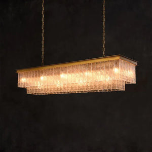 Elegant Glass Rectangular Chandelier 41"49"52"72"
