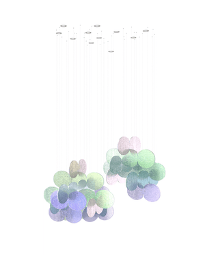 Clouds Iridescent Disc Chandelier - view 8