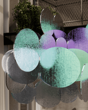 Clouds Iridescent Disc Chandelier - view 4