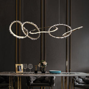 Crystal Cluster 5 Rings Chandelier - view 2