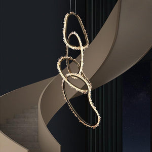 Crystal Cluster 5 Rings Chandelier - view 5