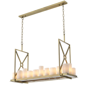 Commodore Modern Chandelier - Black/Brass - view 6