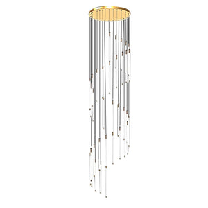 Contemporary Staircase Chandelier Spiral Tube Ceiling Light - view 22
