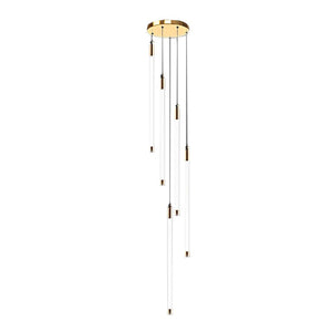 Contemporary Staircase Chandelier Spiral Tube Ceiling Light - view 16