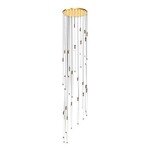 Contemporary Staircase Chandelier Spiral Tube Ceiling Light - view 20