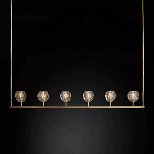 Crysball Glass Linear Chandelier 60" - view 12