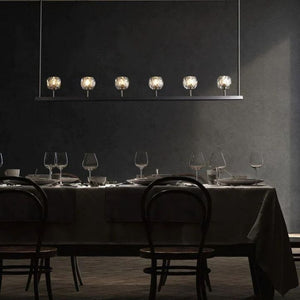 Crysball Glass Linear Chandelier 60" - view 6