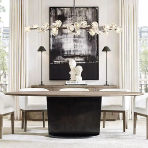 Crysball Glass Oval Chandelier 72" - view 7