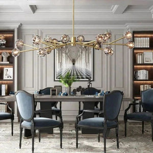 Crysball Glass Oval Chandelier 72" - view 6