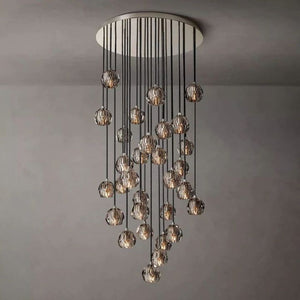 Crysball Smoke Glass Round Cluster Chandelier 30" - view 9