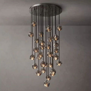 Crysball Smoke Glass Round Cluster Chandelier 30" - view 8