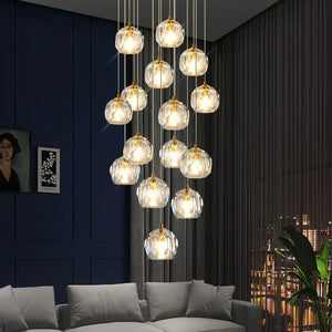 Crysball Smoke Glass Round Cluster Chandelier 30" - view 4