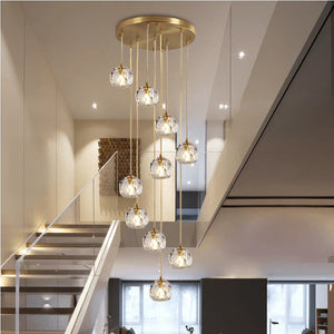 Crysball Smoke Glass Round Cluster Chandelier 30" - view 2