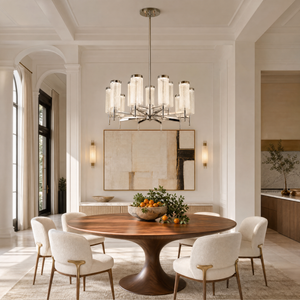 Crystalia Modern Sculptural Ring Chandelier