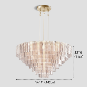 Guts Round Glass Tile Chandelier - view 4