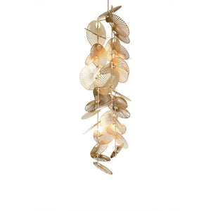 Cattail Leaf Meteor Shower Spiral Chandelier - view 18