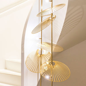 Cattail Leaf Meteor Shower Spiral Chandelier - view 25