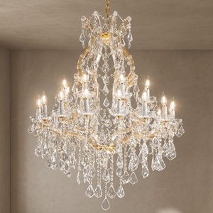 35.4" 24-Light Maria Theresa Crystal Chandelier - Gold - view 3
