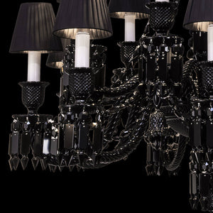 18 lights black chandelier, crystal - view 5