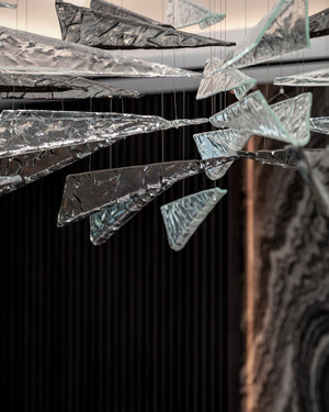 Galaxy Breeze Meteor Shower Crystal Spiral Chandelier - view 33