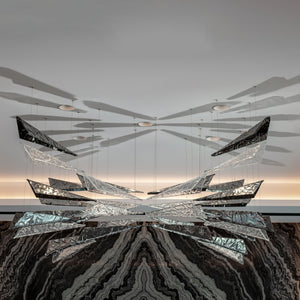 Galaxy Breeze Meteor Shower Crystal Spiral Chandelier - view 7