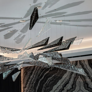 Galaxy Breeze Meteor Shower Crystal Spiral Chandelier - view 35