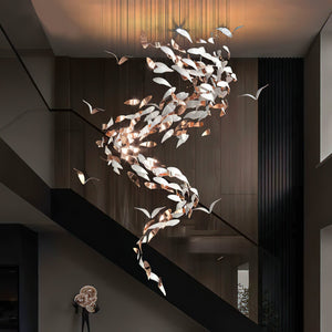 Bennett Meteor Shower Crystal Spiral Chandelier