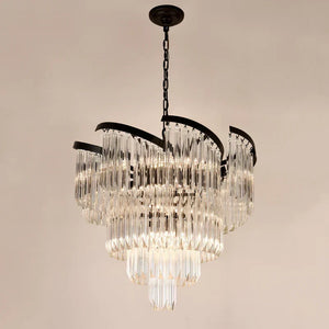 Twin Palms Round Crystal Chandelier