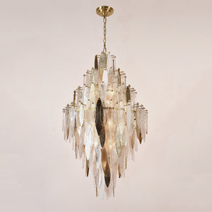 Alba Empire Tiered Oval Glass Chandelier - view 2